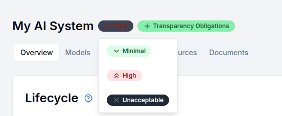 AI System Risk Level Update