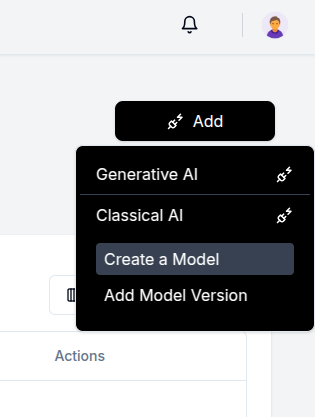 AI Model Create Page