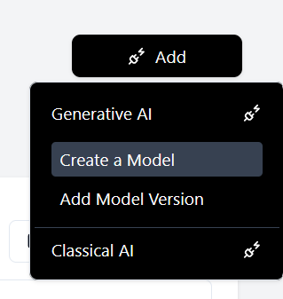 Gen AI Model Create Page