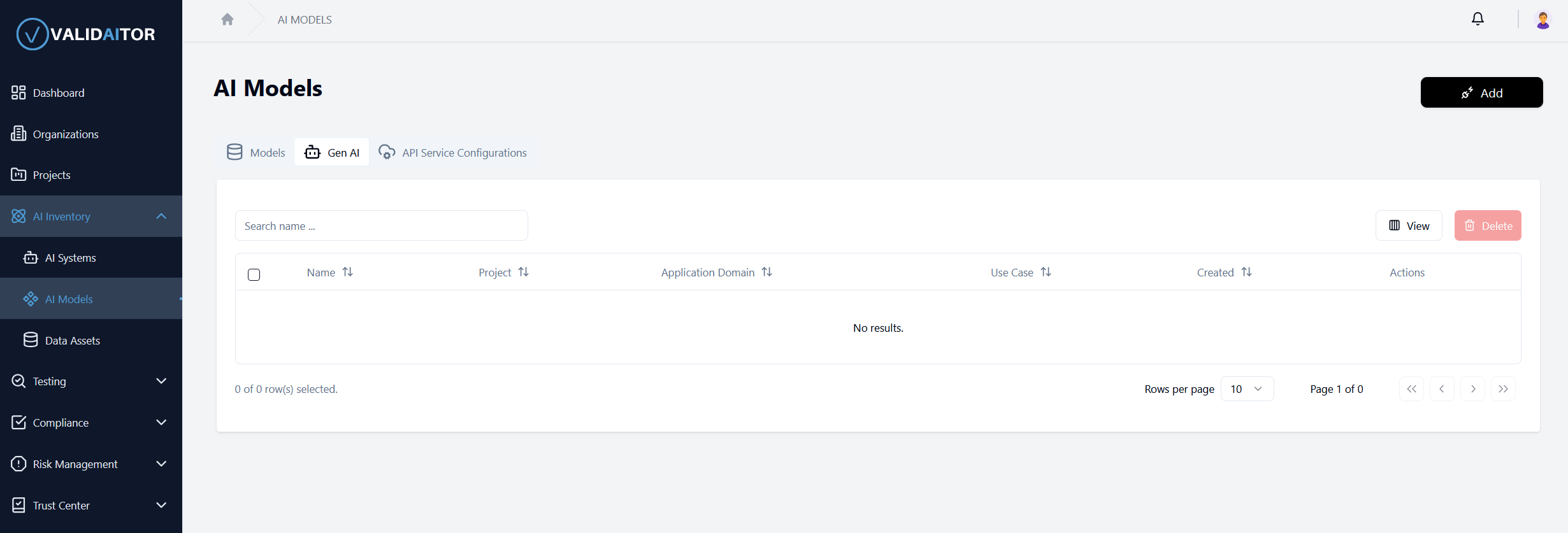 Gen AI Model Empty Page