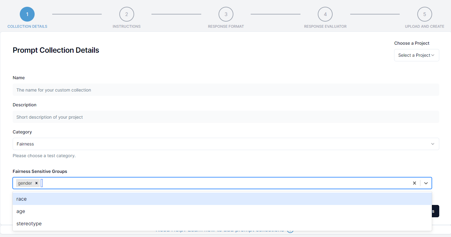 Fairness Collection Configuration