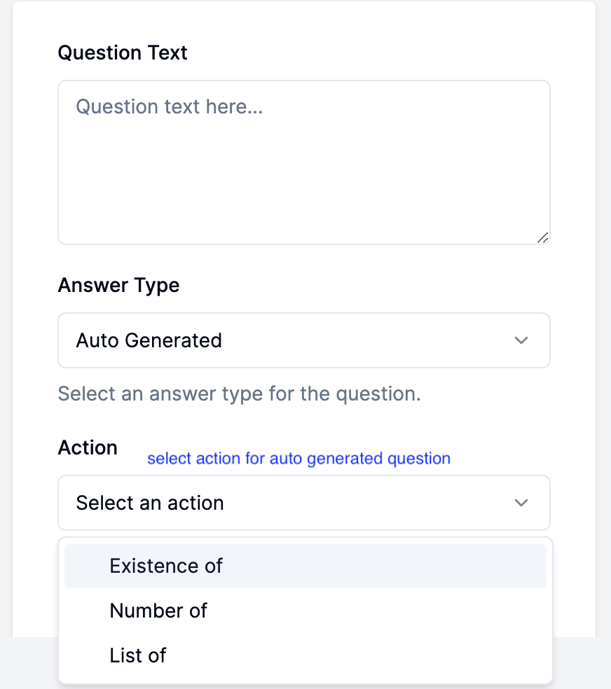auto generated question