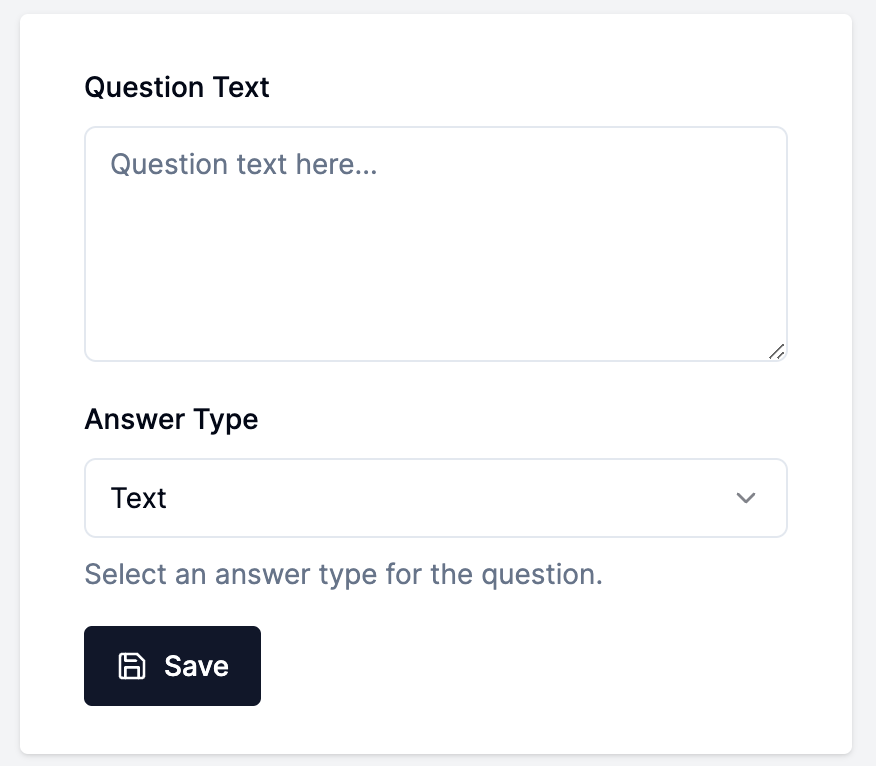 free text question