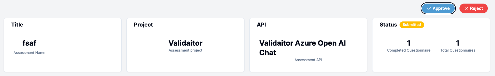 assessment approval or rejection